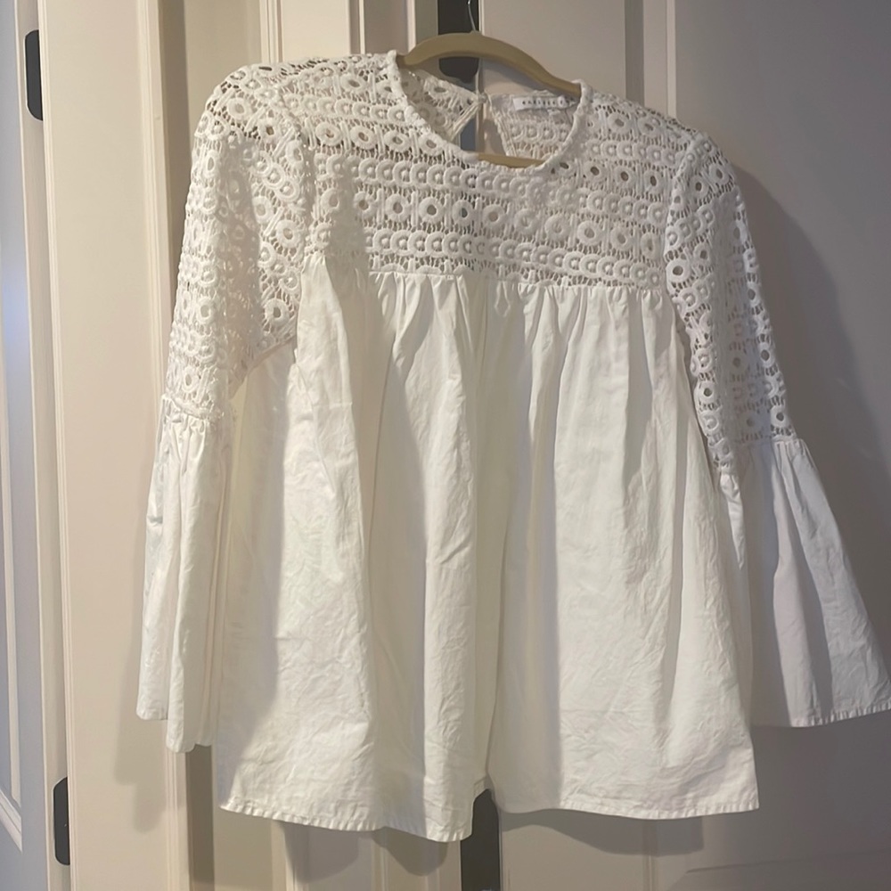 EUC cute endless rose white too Sz S